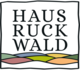 Das Logo der Tourismusregion Hausruckwald mit einer gemalten bunten Hügellandschaft.