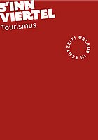 Dunkel roter Hintergrund mit S'INNVIERTEL Tourismus-Logo links oben und einem runden Claim mit dem Schriftzug 